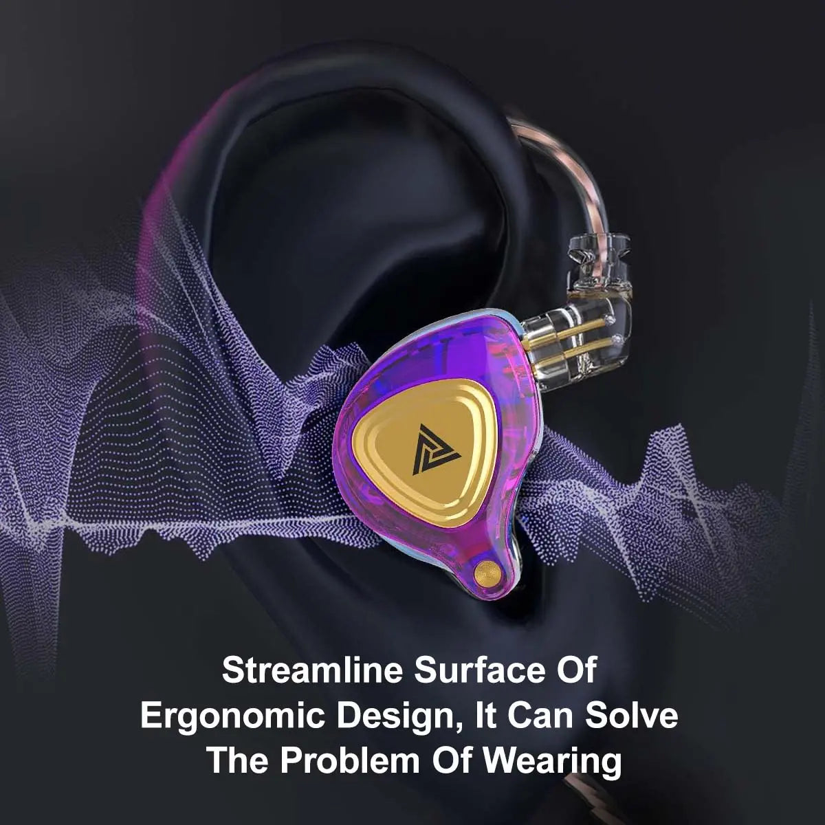 Hifi Stereo Headphones, Cool Clear IEM in Ear Inear Monitors Earbuds for Singers Musicians with Mic