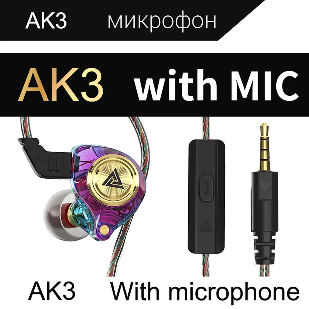 Hifi Stereo Headphones, Cool Clear IEM in Ear Inear Monitors Earbuds for Singers Musicians with Mic