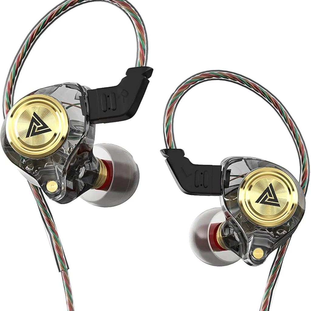 Hifi Stereo Headphones, Cool Clear IEM in Ear Inear Monitors Earbuds for Singers Musicians with Mic