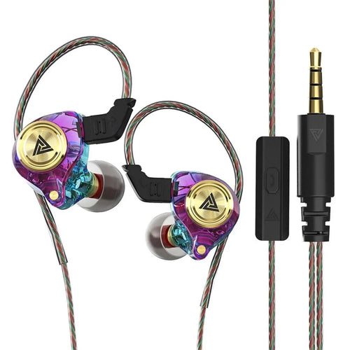 Hifi Stereo Headphones, Cool Clear IEM in Ear Inear Monitors Earbuds for Singers Musicians with Mic