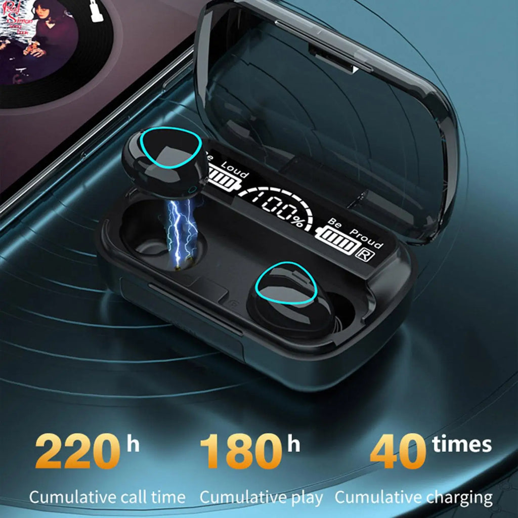 Wireless Bluetooth Headphones LED Display 3500Mah Charging Box 9D Stereo In-Ear Sports Waterproof Bluetooth 5.1 Headset