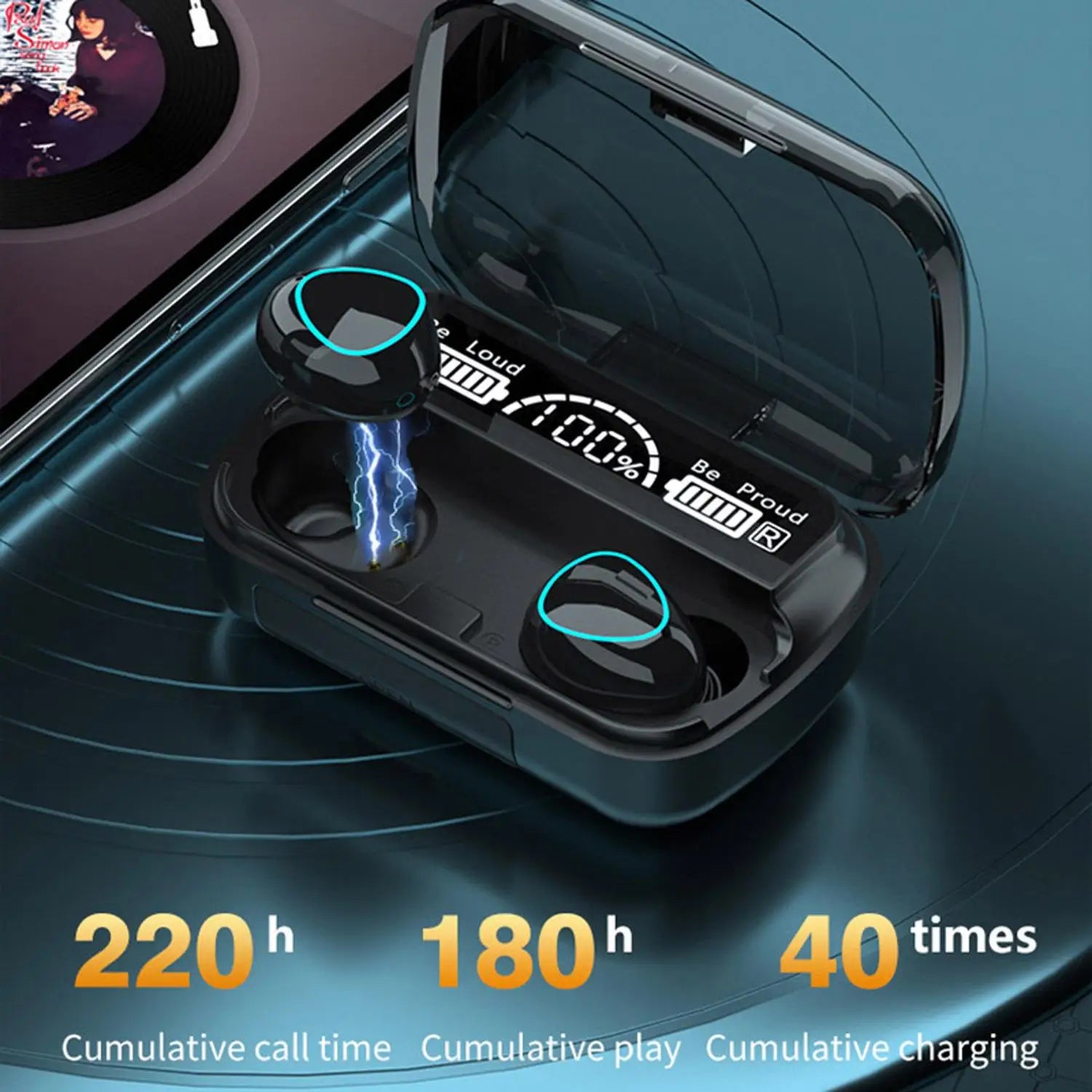 Wireless Bluetooth Headphones LED Display 3500Mah Charging Box 9D Stereo In-Ear Sports Waterproof Bluetooth 5.1 Headset