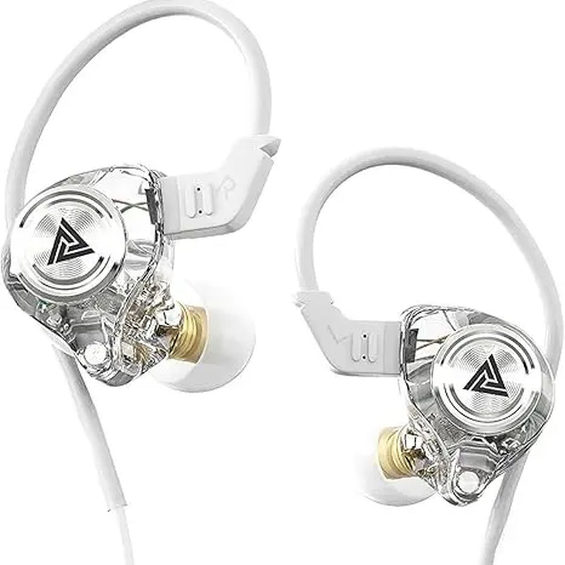Hifi Stereo Headphones, Cool Clear IEM in Ear Inear Monitors Earbuds for Singers Musicians with Mic