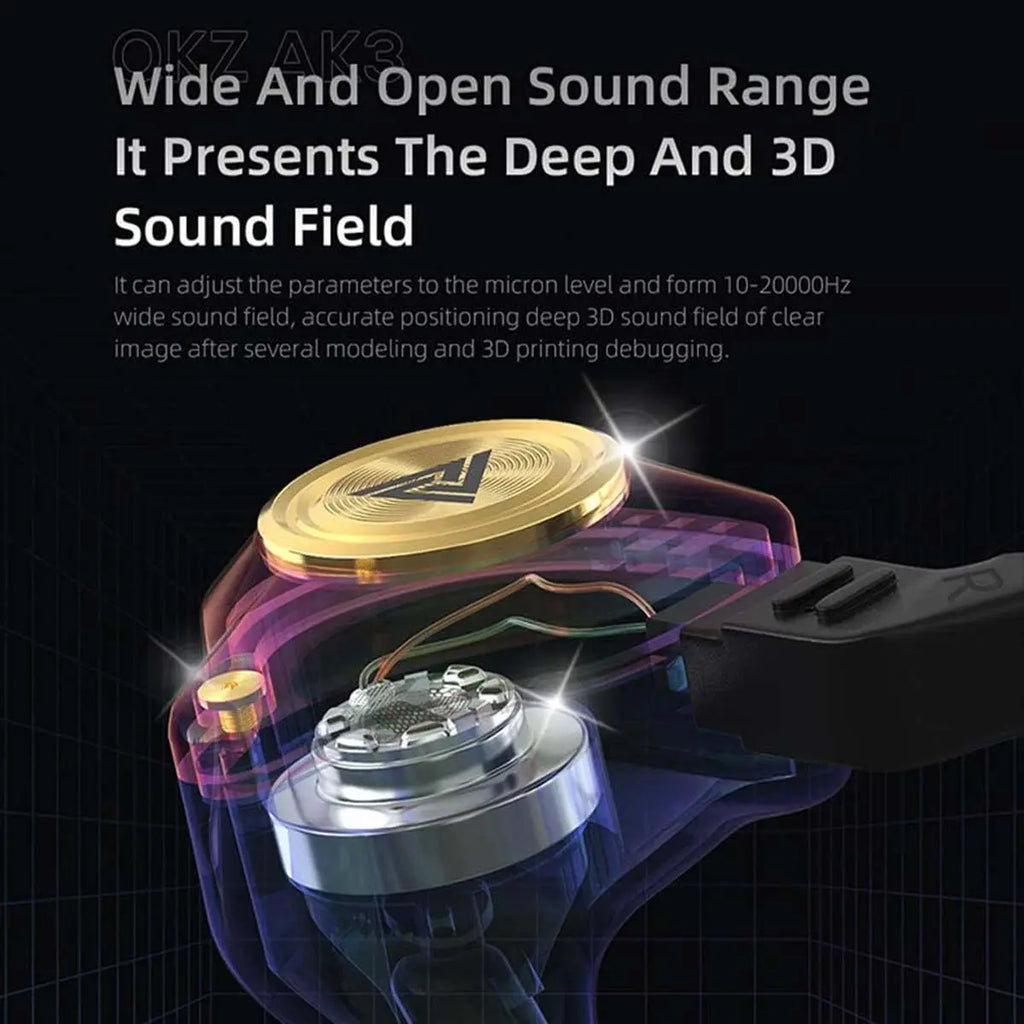 Hifi Stereo Headphones, Cool Clear IEM in Ear Inear Monitors Earbuds for Singers Musicians with Mic